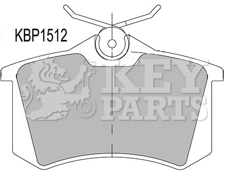 KEY PARTS Комплект тормозных колодок, дисковый тормоз KBP1512